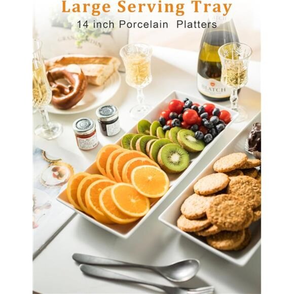 3 Tier Serving Stand Tiered Serving Stand with 3Porcelain Serving Platters Trays - Picture 6 of 7